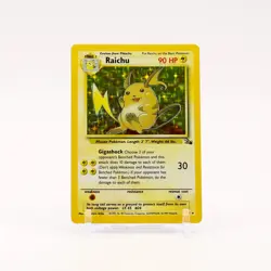 Raichu - 14/62 Fossil Unlimited Holo Rare Pokemon - NM/LP - Image 1