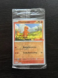 Charmander Game Stop Pokemon Exclusive Promo Sealed 004/165 Scarlet Violet 151 - Image 1