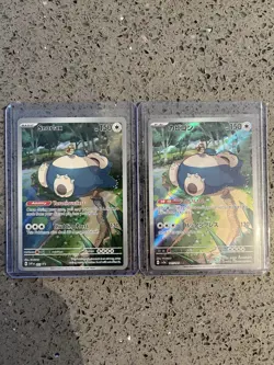 English & Japanese Snorlax Promo Card Scarlet Violet 151 SVP051 & 181/165 Holo. - Image 1