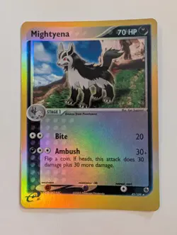 Pokemon Mightyena Reverse Holo Card Ruby and Sapphire 42/109 - Image 1