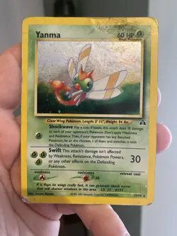 Yanma - 17/75 - Neo Discovery - Holo Rare - Vintage - Pokemon TCG Card DMG - Image 1