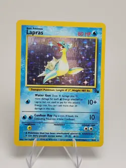 Pokemon Fossil Lapras Holo Card 10/62 Near Mint Condition - Image 1