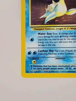 Pokemon Fossil Lapras Holo Card 10/62 Near Mint Condition - Image 5