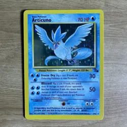 Articuno 2/62 Pokemon Fossil Holo Rare WOTC Vintage Card English LP Unlimited - Image 1
