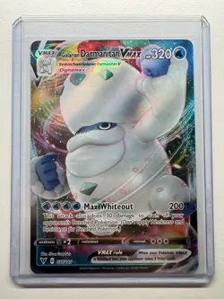 Pokemon TCG Galarian Darmanitan VMAX Holo Ultra Rare Card Vivid Voltage 037/185 - Image 1