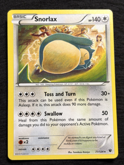 Snorlax 77/124 XY Fates Collide Rare Pokemon Card LP - Image 1