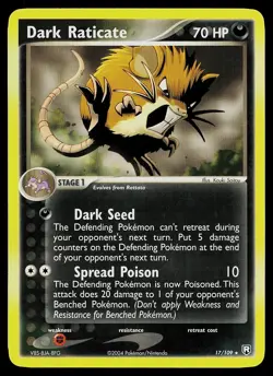 Pokemon Card - Dark Raticate EX Team Rocket Returns 17/109 - Image 1