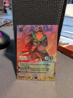 Disney Lorcana DLC Mulan - Charging Ahead Cold Foil Promo Prize Card - Image 1