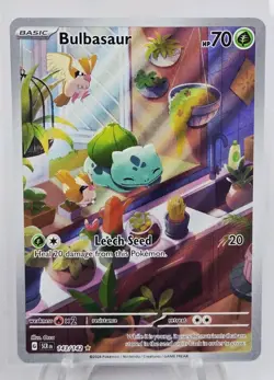 Pokemon TCG Bulbasaur Illustration Card 143/142 Stellar Crown - Image 1
