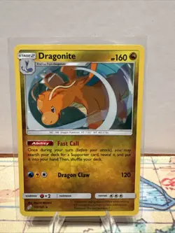 Pokemon TCG Dragonite Cosmos Holo Card 119/181 Swirl Near Mint - Image 1