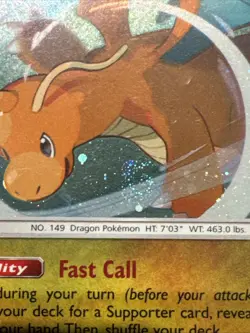 Pokemon TCG Dragonite Cosmos Holo Card 119/181 Swirl Near Mint - Image 2