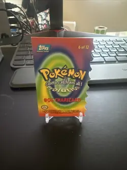 1999 Topps Pokemon Card - Charizard 6 of 12 - Die-Cut - 1st Print BLUE LOGO - LP - Image 2