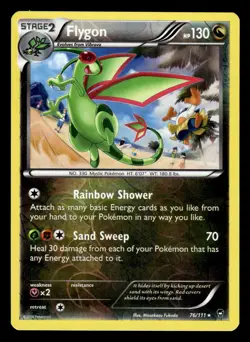 Flygon 76/111 Reverse Holo Rare XY Furiouis Fists Pokemon Card - Image 1