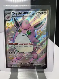 Pokemon Card TCG - Wigglytuff ex 222/091 Shiny Ultra Rare Paldean Fates NM - Image 1