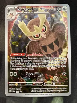 Noctowl 141 Sv: Scarlet & Violet Promo Cards Holo Pokemon Full Art Normal Type - Image 1