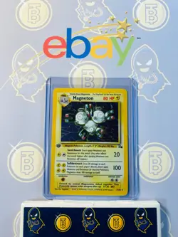 Magneton 11/62 1st edition MP Played Fossil Set 1999 Pokemon Card Holo Rare - Image 1