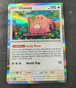 Pokemon 151 Chansey Holo Rare Card 113/165 NM - Image 1