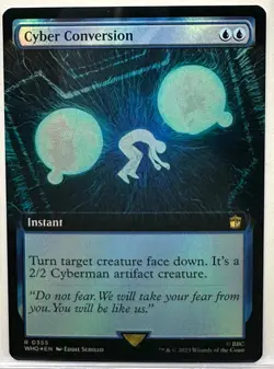 Cyber Conversion (Extended Art), Doctor Who, Magic the Gathering MTG, FOIL (355) - Image 1
