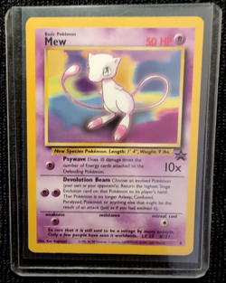 Pokemon TCG Mew #8 Warner Bros Movie Black Star Promo Non-Holo Rare Vintage LP - Image 1