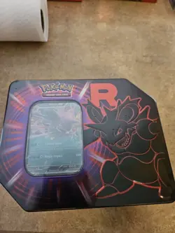 Pokemon TCG Team Rocket Factory Sealed 5 Pack Booster Tin - Image 1
