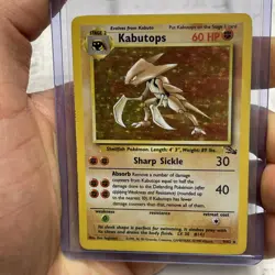 Pokemon TCG Kabutops Fossil 9/62 Holo Unlimited Holo Rare LP Nintendo Vintage - Image 1
