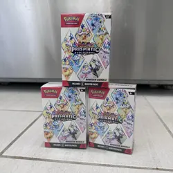 Lot of 3x Pokemon TCG Prismatic Evolutions Booster Bundles - New, Factory Sealed - Image 1