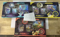 Lot of (3) Pokemon Vaporeon Jolteon Flareon VMAX Premium Collection Boxes - Image 1