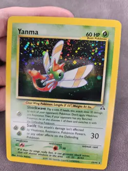 Pokemon TCG Yanma 17/75 🌀SWIRL Holo Rare Unlimited WOTC Neo Discovery - LP - Image 3
