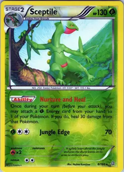 Sceptile 8/160 Rare - Pokemon TCG XY: Primal Clash - Reverse Holo (NM) - Image 1