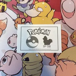 Growlithe #058 - 2022 Pokemon Indigo League Sticker Set (Peru) - Image 2