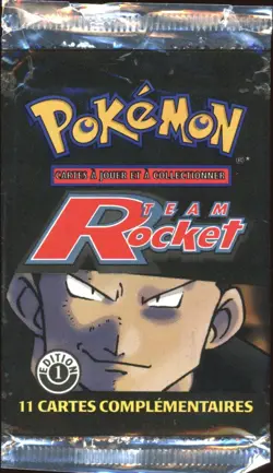 2001 Pokemon FRENCH 1st Edition Team Rocket Giovanni Booster Pack EMPTY VIDE - Image 1