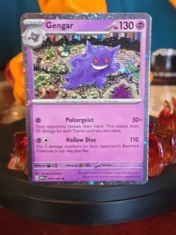 Pokemon Gengar 094/165 Sv: Scarlet & Violet 151 PROMO COSMO HOLO SWIRL NEAR MINT - Image 2
