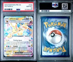 2025 POKEMON PRE EN-PRISMATIC EVOLUTIONS #030 JOLTEON EX PSA 10 - Image 3