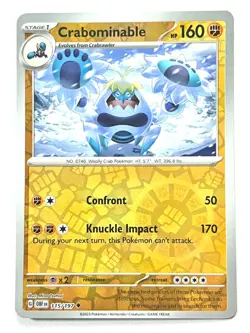 Crabominable 115/197 Reverse Holo Uncommon Obsidian Flames Pokemon Near Mint NM - Image 1
