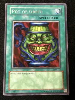 Pot of Greed LOB-119 The Legend of Blue Eyes White Dragon Unlimited LP A1 - Image 1