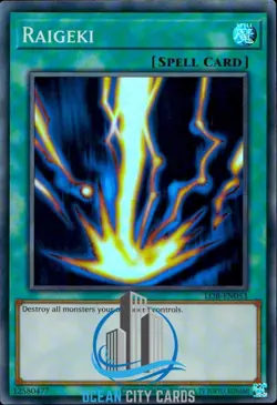 Yugioh Raigeki LOB-EN053 Super Rare - Image 1