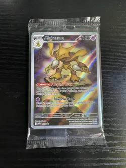 Alakazam MEP 009 Mega Evolution Sealed Pokemon Black Star Promo Card w/Dividers - Image 1