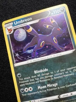 Umbreon SWSH129 Holo Promo Sword & Shield Pokemon Card 💫 Double SWIRL HD - NM - Image 3