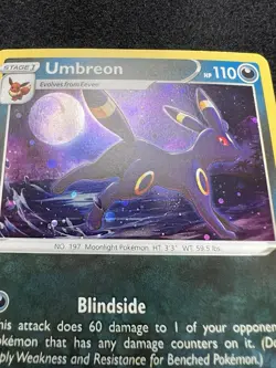 Umbreon SWSH129 Holo Promo Sword & Shield Pokemon Card 💫 Double SWIRL HD - NM - Image 4