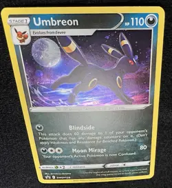 Umbreon SWSH129 Holo Promo Sword & Shield Pokemon Card 💫 Double SWIRL HD - NM - Image 5
