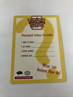 Ancient Mew Detail Card Insert Pokemon TCG LP - Image 1