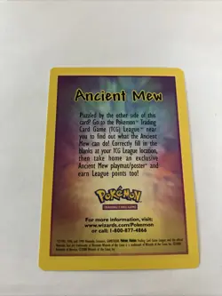Ancient Mew Detail Card Insert Pokemon TCG LP - Image 2