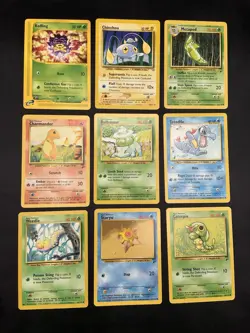 vintage WOTC 1999 Pokemon Card lot Base set LP-HP Charmander, Bulbasaur 151 - Image 1