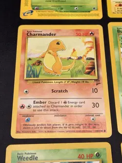 vintage WOTC 1999 Pokemon Card lot Base set LP-HP Charmander, Bulbasaur 151 - Image 5