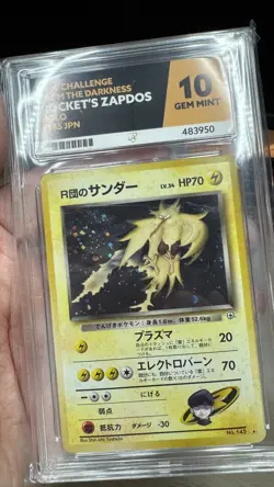 Pokemon Cards - ACE 10 Rocket's Zapdos 145 - JPN Gym - PSA BGS - Image 2