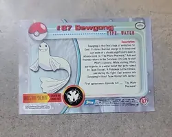 #87 Dewgong - Pokemon Topps Card - Blue Logo - Image 2