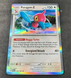 Pokemon Paradox Rift Porygon-Z Holo Rare Card 144/182 NM - Image 1