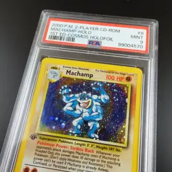PSA 9 Machamp 8/102 Cosmos Holofoil 2 Player CD Base Set Graded Pokemon Card - Image 2