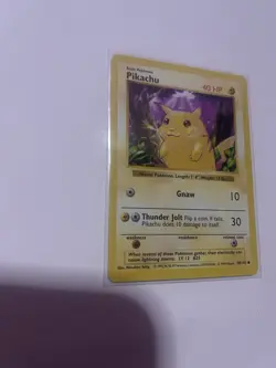 Pikachu 58/102 Common Base Set (Shadowless) Pokemon Card - Image 1