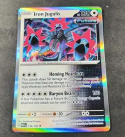 Pokemon Paradox Rift Iron Jugulis Holo Rare Card 158/182 NM - Image 1